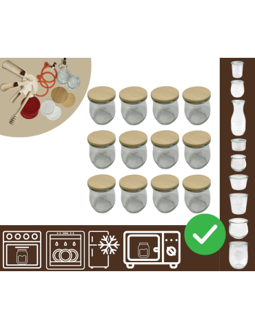 Słoiki WECK 12szt/ drewniane wieko słoik 220ml TULIP