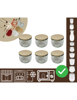 Słoiki WECK 6szt/ drewniane wieko słoik 370ml TULIP