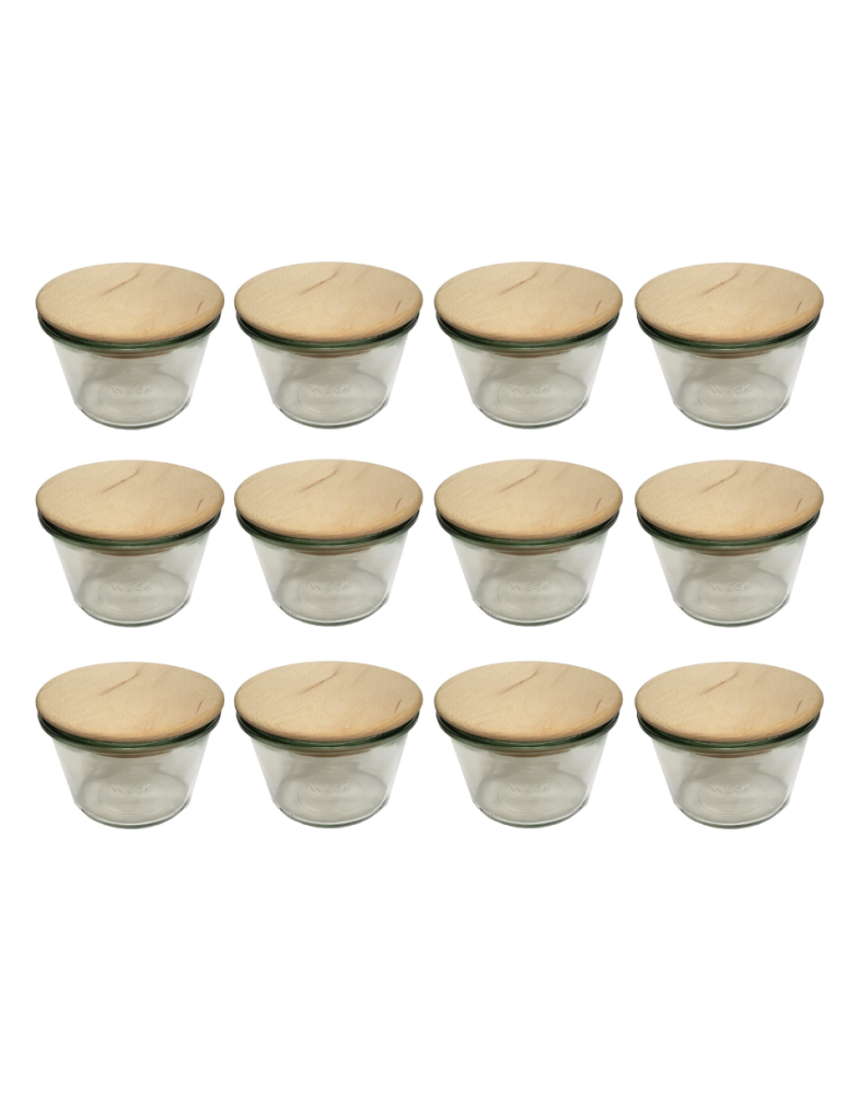 Słoiki i Dodatki - Słoiki WECK 12szt/ drewniane wieko słoik 370ml MOLD - product b2b.wamar.biz 3
