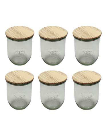 Słoiki i Dodatki - Słoiki WECK 6szt/ drewniane wieko słoik 1l 1062ml TULIP - product 3