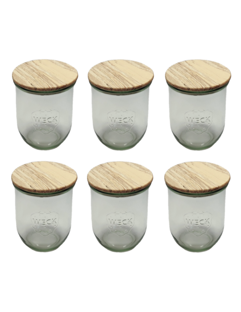 Słoiki i Dodatki - Słoiki WECK 6szt/ drewniane wieko słoik 1l 1062ml TULIP - product b2b.wamar.biz 3