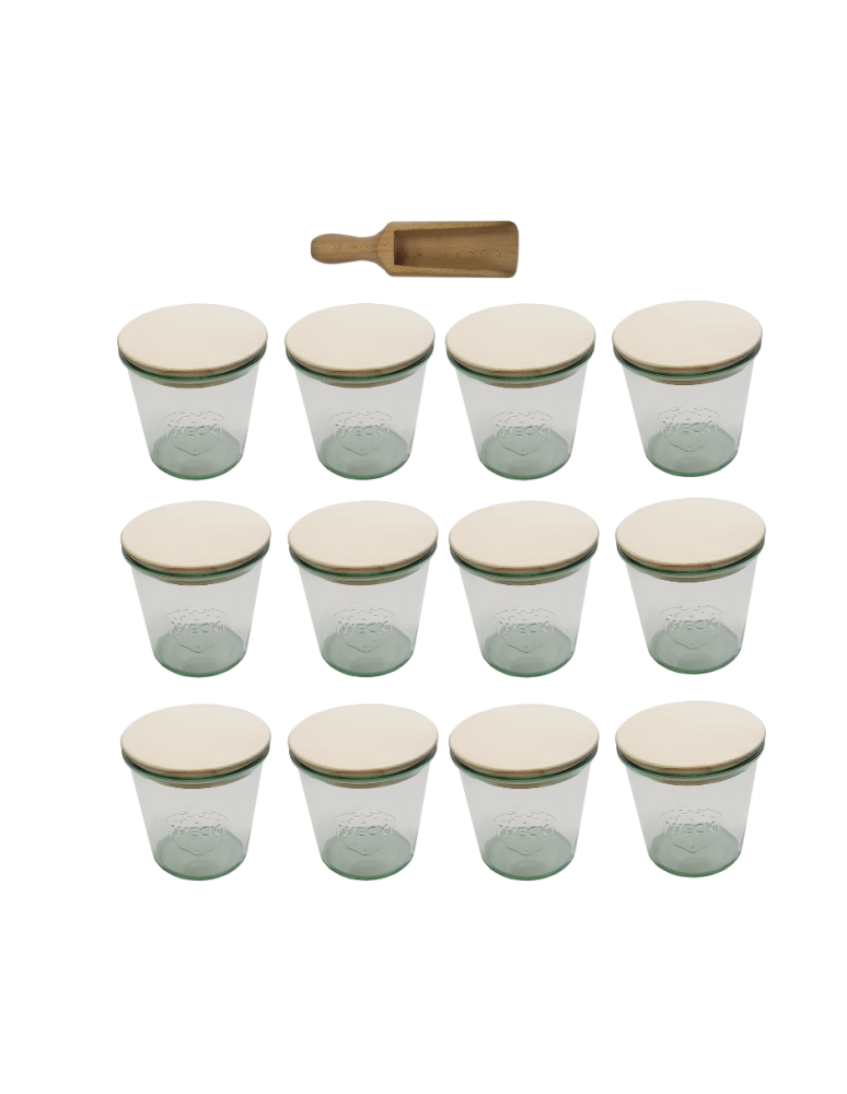 Słoiki i Dodatki - Słoiki WECK 12szt/ drewniane wieko, miarka słoik 580ml MOLD - product b2b.wamar.biz 3