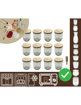 Słoiki WECK 12szt/ drewniane wieko, miarka słoik 1l 1062ml TULIP