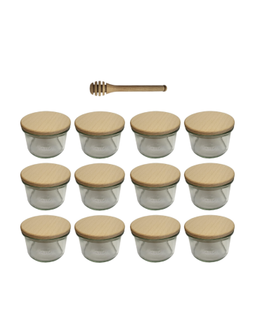 Słoiki i Dodatki - Słoiki WECK 12szt / drewniane wieko, nabierak słoik 200ml MOLD - product 3