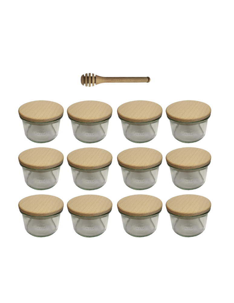 Słoiki i Dodatki - Słoiki WECK 12szt / drewniane wieko, nabierak słoik 200ml MOLD - product b2b.wamar.biz 3
