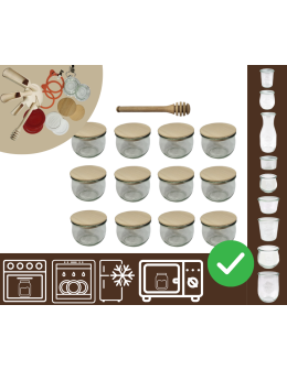 Słoiki WECK 12szt/ drewniane wieko, nabierak słoik 370ml TULIP