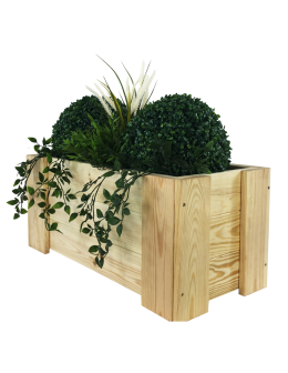 Drewniana skrzynia balkonowa RDF /szer. 60cm/ Naturalna - product 2