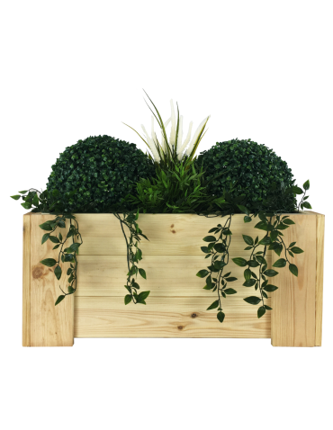 Grządki i Warzywniaki - Drewniana skrzynia balkonowa RDF /szer. 60cm/ Naturalna - product 4