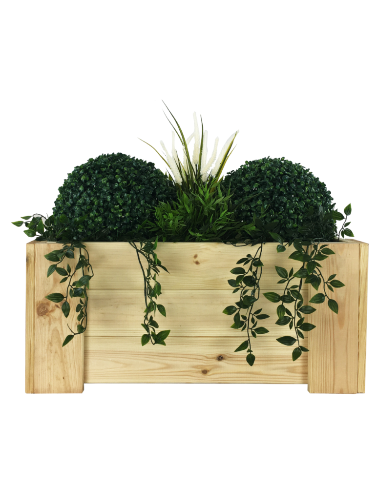 Grządki i Warzywniaki - Drewniana skrzynia balkonowa RDF /szer. 60cm/ Naturalna - product b2b.wamar.biz 4