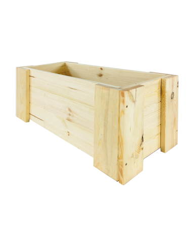 Grządki i Warzywniaki - Drewniana skrzynia balkonowa RDF /szer. 60cm/ Naturalna - product 6