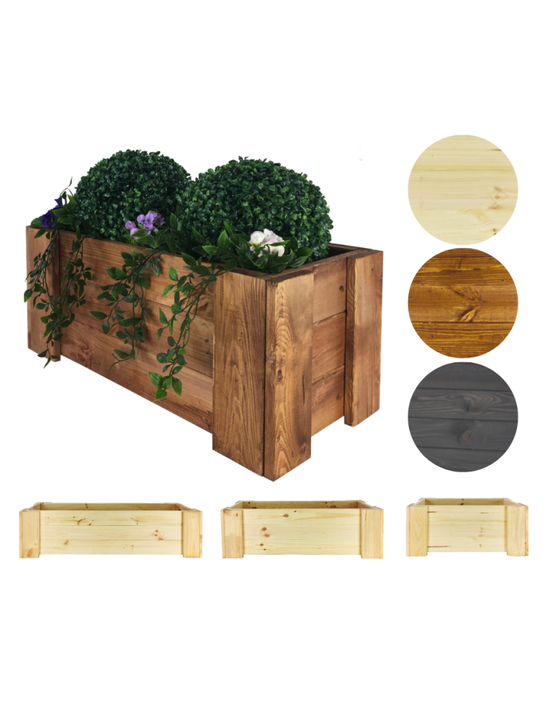 Grządki i Warzywniaki - Drewniana skrzynia balkonowa RDF /szer. 60cm/ Brązowa - product b2b.wamar.biz 1