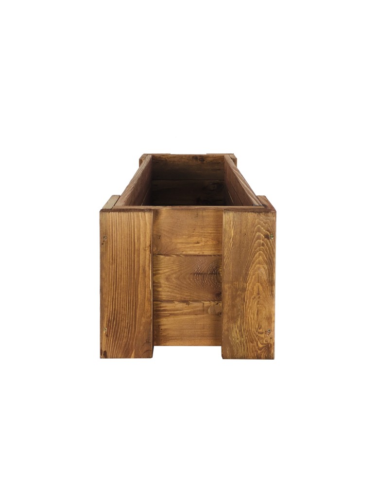 Grządki i Warzywniaki - Drewniana skrzynia balkonowa RDF /szer. 60cm/ Brązowa - product b2b.wamar.biz 2