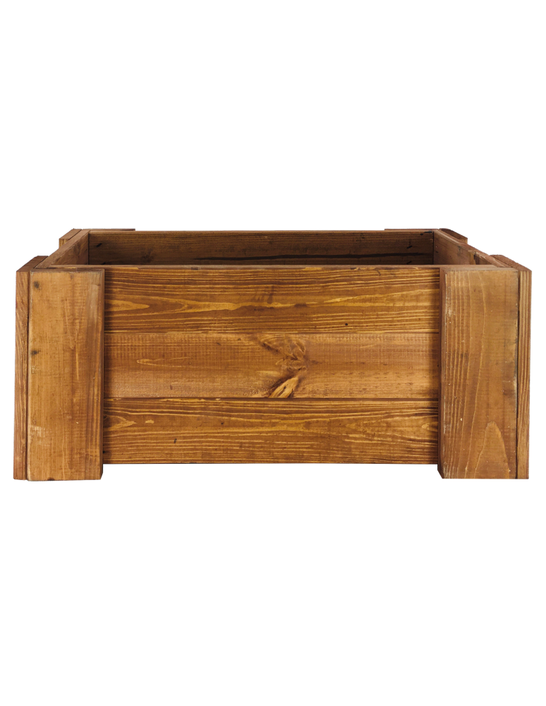 Grządki i Warzywniaki - Drewniana skrzynia balkonowa RDF /szer. 60cm/ Brązowa - product b2b.wamar.biz 3