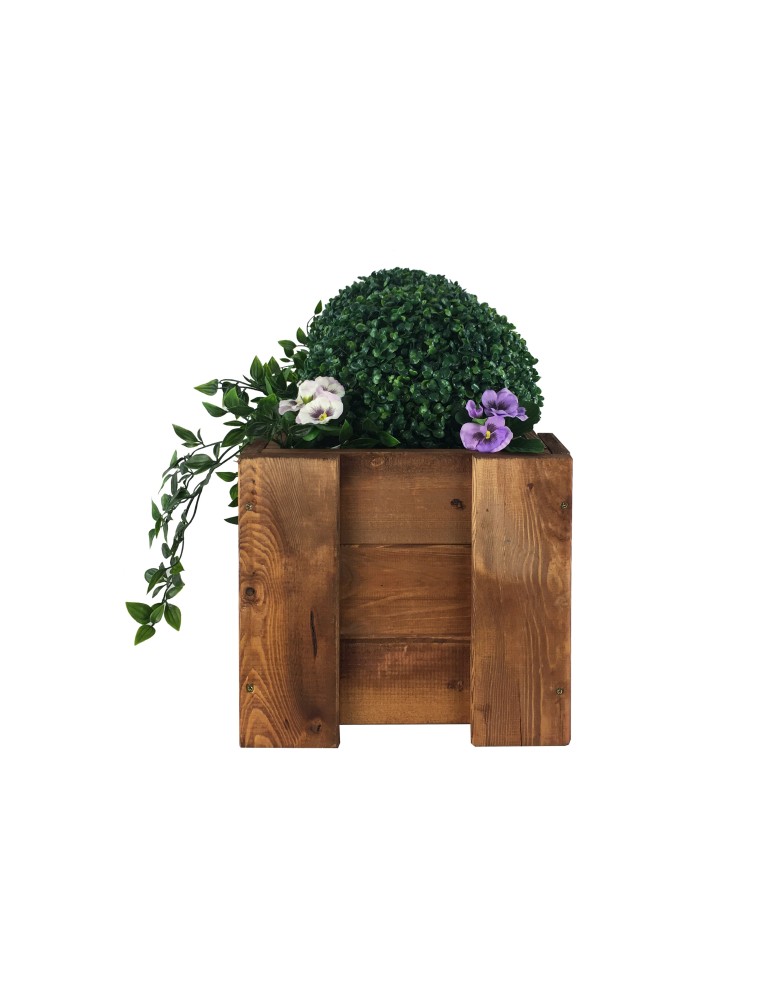 Grządki i Warzywniaki - Drewniana skrzynia balkonowa RDF /szer. 60cm/ Brązowa - product b2b.wamar.biz 5