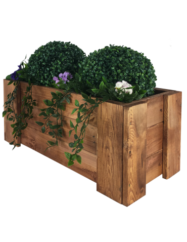 Grządki i Warzywniaki - Drewniana skrzynia balkonowa RDF /szer. 60cm/ Brązowa - product 6