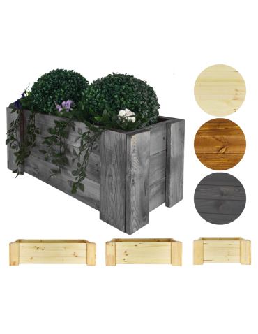 Drewniana skrzynia balkonowa RDF /szer. 60cm/ Szary