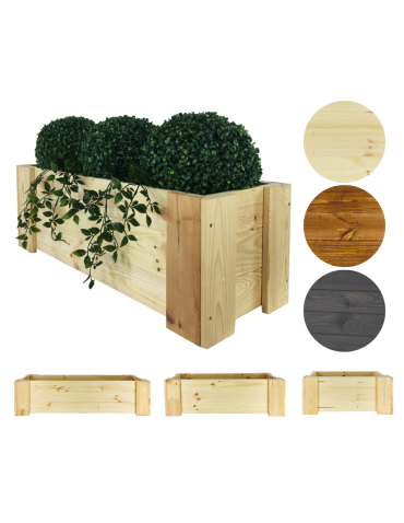 Drewniana skrzynia balkonowa RDF /szer. 80cm/ Naturalna