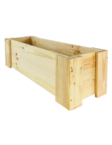 Grządki i Warzywniaki - Drewniana skrzynia balkonowa RDF /szer. 80cm/ Naturalna - product 3