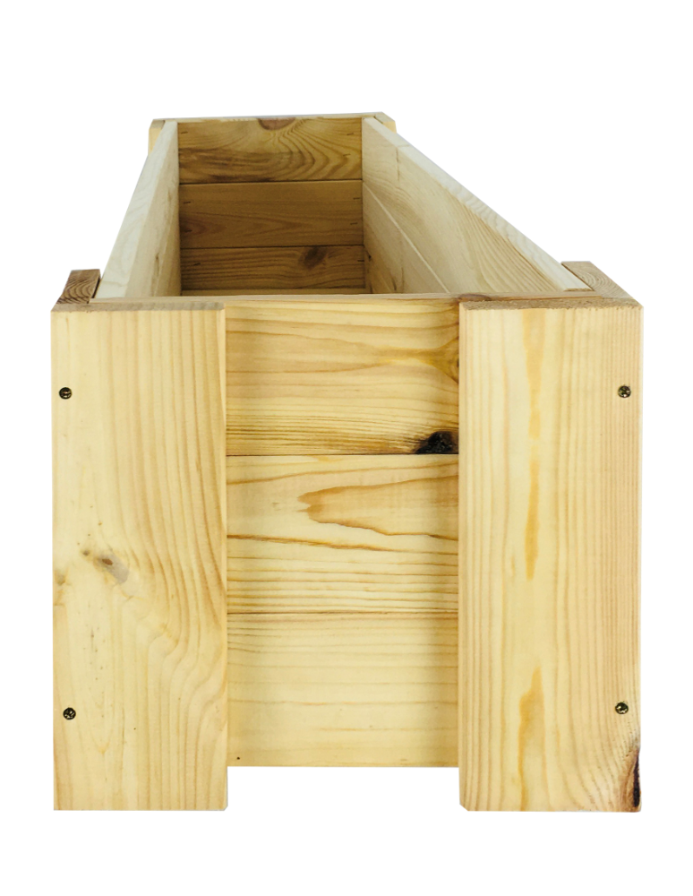 Grządki i Warzywniaki - Drewniana skrzynia balkonowa RDF /szer. 80cm/ Naturalna - product b2b.wamar.biz 4