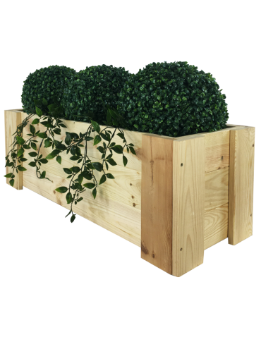 Grządki i Warzywniaki - Drewniana skrzynia balkonowa RDF /szer. 80cm/ Naturalna - product 6