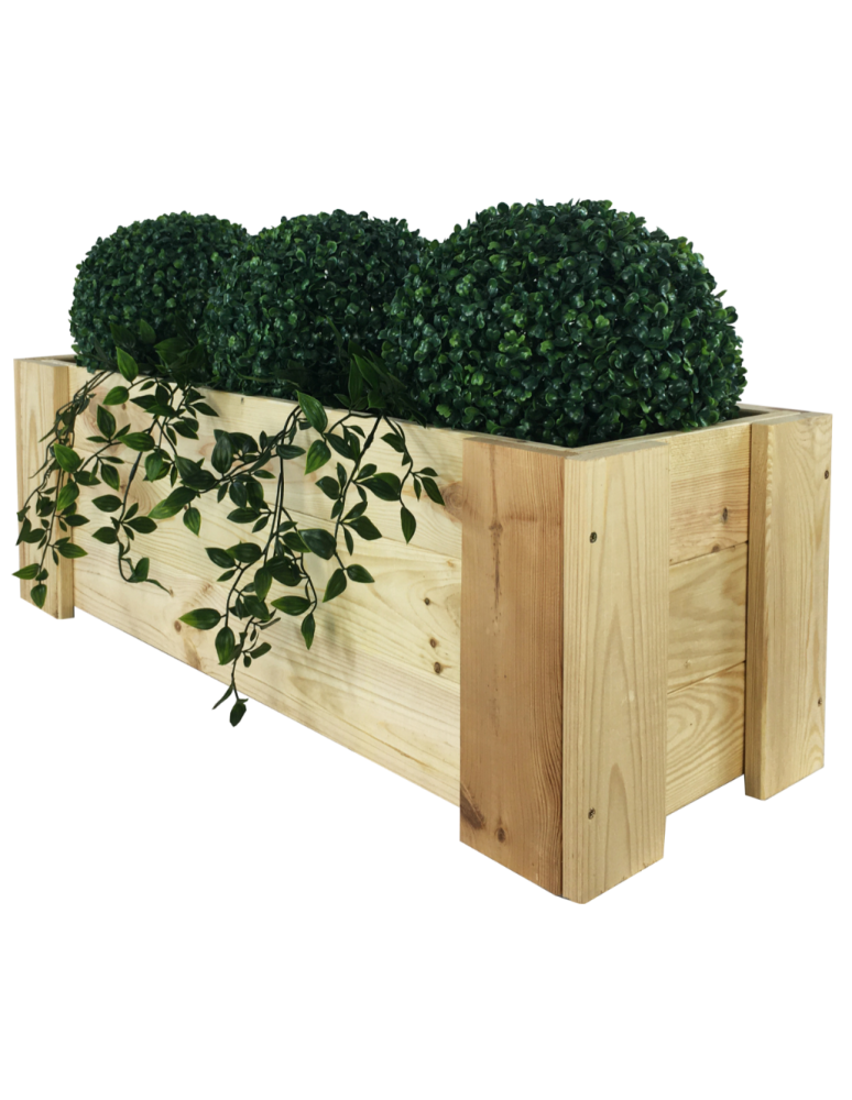 Grządki i Warzywniaki - Drewniana skrzynia balkonowa RDF /szer. 80cm/ Naturalna - product b2b.wamar.biz 6