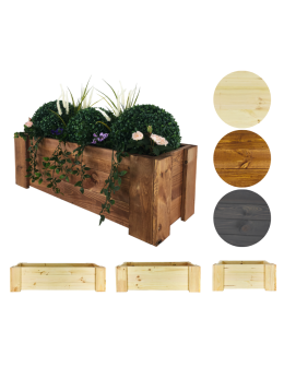 Drewniana skrzynia balkonowa RDF /szer. 80cm/ Brązowa