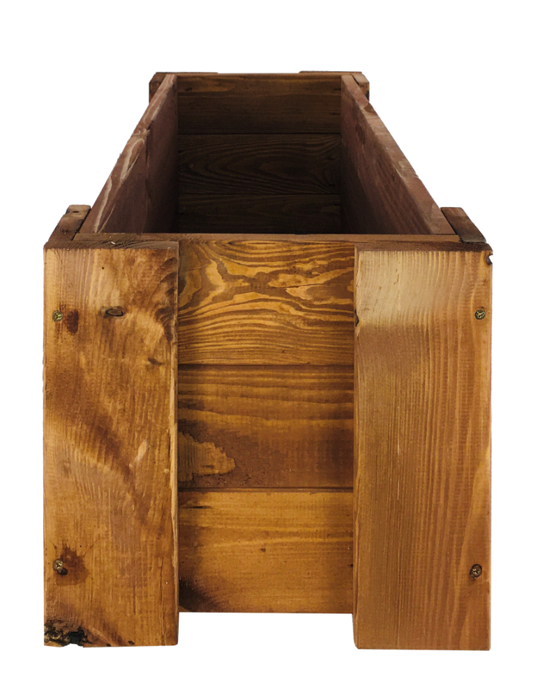 Grządki i Warzywniaki - Drewniana skrzynia balkonowa RDF /szer. 80cm/ Brązowa - product b2b.wamar.biz 2