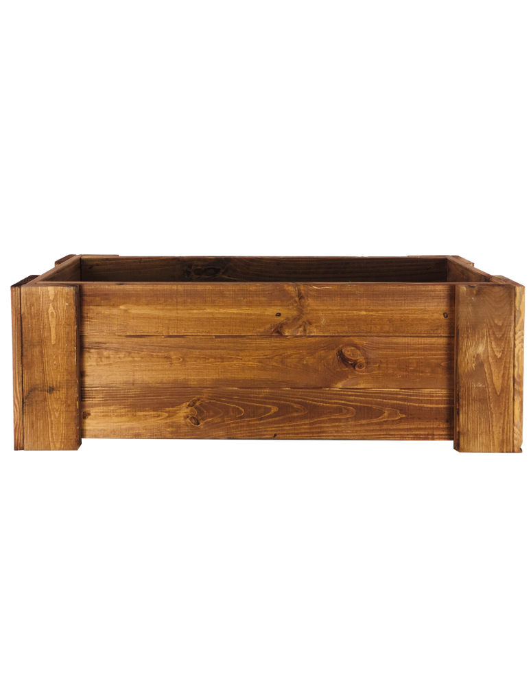 Grządki i Warzywniaki - Drewniana skrzynia balkonowa RDF /szer. 80cm/ Brązowa - product b2b.wamar.biz 3