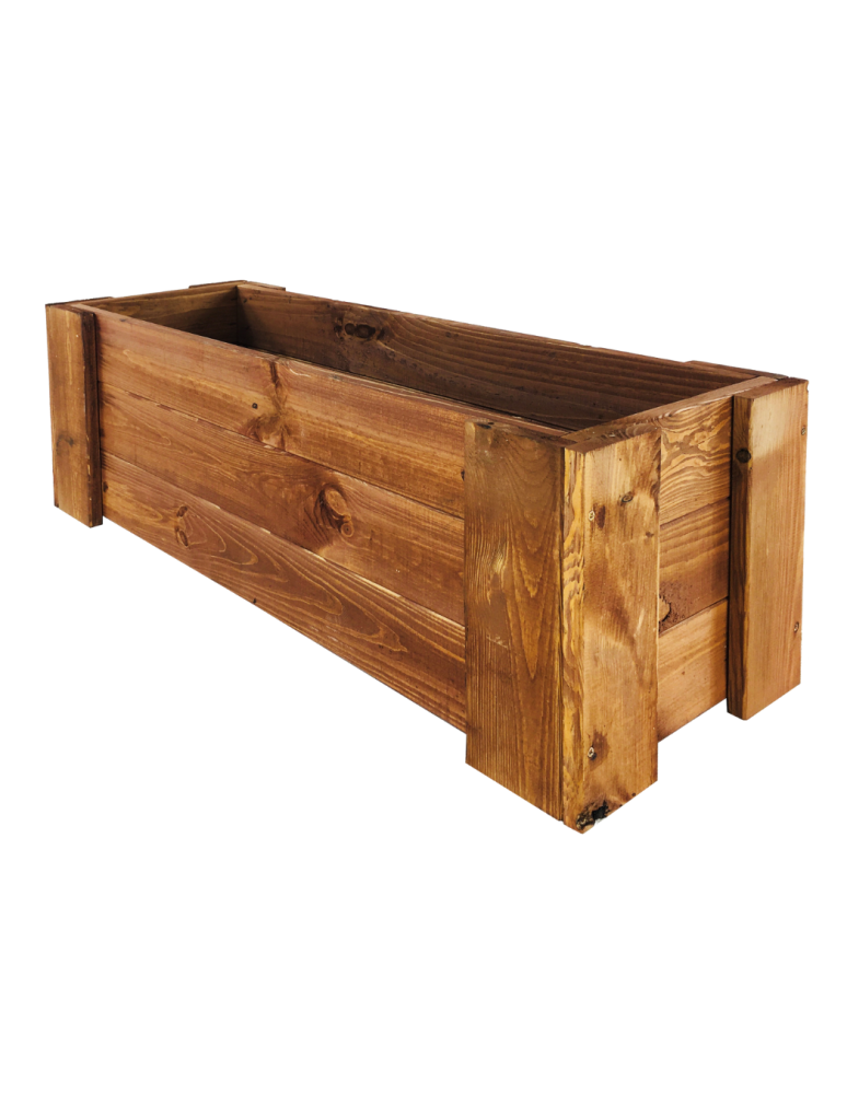 Grządki i Warzywniaki - Drewniana skrzynia balkonowa RDF /szer. 80cm/ Brązowa - product b2b.wamar.biz 4