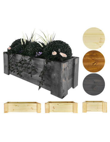 Drewniana skrzynia balkonowa RDF /szer. 80cm/ Szara