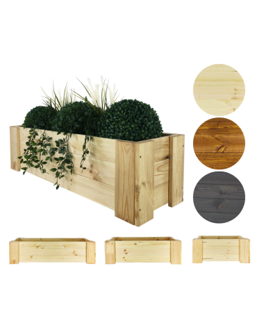 Drewniana skrzynia balkonowa RDF /szer. 100cm/ Naturalna