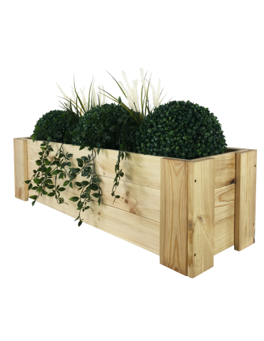 Grządki i Warzywniaki - Drewniana skrzynia balkonowa RDF /szer. 100cm/ Naturalna - product 5