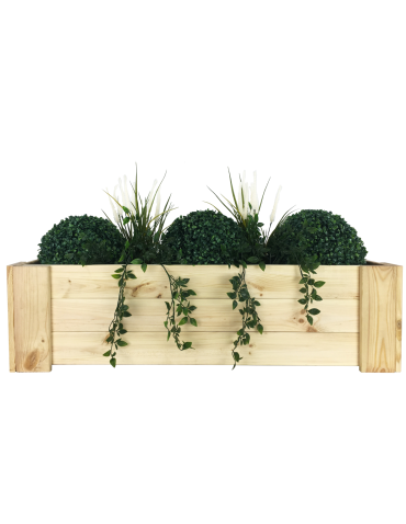 Grządki i Warzywniaki - Drewniana skrzynia balkonowa RDF /szer. 100cm/ Naturalna - product 6