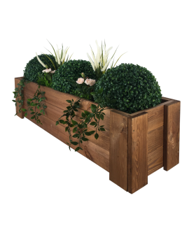 Drewniana skrzynia balkonowa RDF /szer. 100cm/ Brązowa - product 2