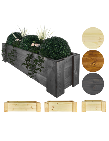 Drewniana skrzynia balkonowa RDF /szer. 100cm/ Szara