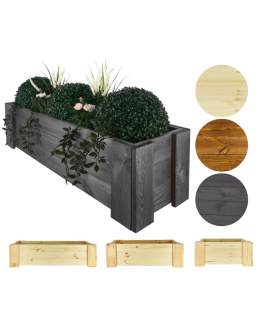 Drewniana skrzynia balkonowa RDF /szer. 100cm/ Szara