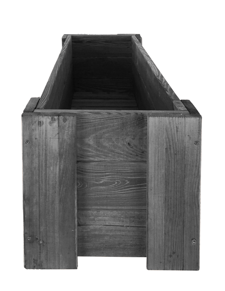 Grządki i Warzywniaki - Drewniana skrzynia balkonowa RDF /szer. 100cm/ Szara - product b2b.wamar.biz 2
