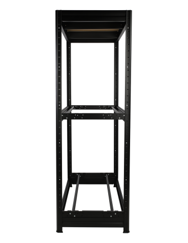 Regały - Regał na opony 177×120×60 cm/ 3 półki – Metalowy/ Czarny - product 7