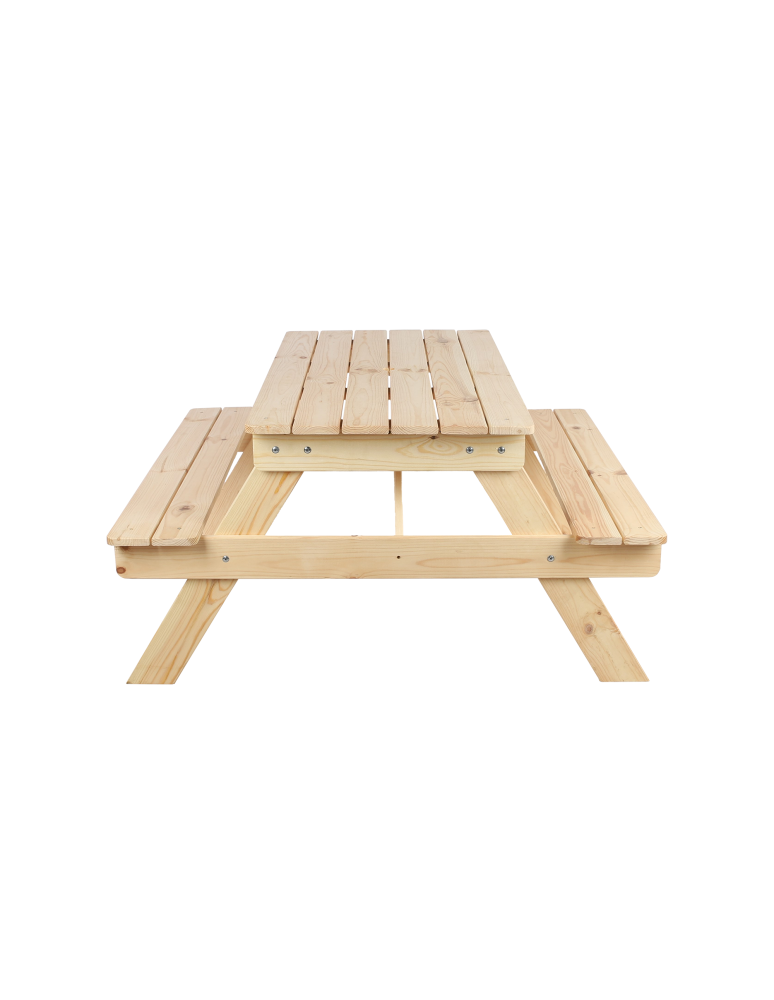 Art. Ogrodowe - Stół piknikowy z otworem na parasol SPD/110cm - Naturalny - product b2b.wamar.biz 5