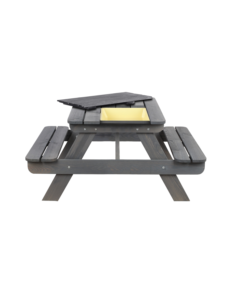 Art. Ogrodowe - Stół piknikowy z pojemnikiem i pokrywą SPD/110cm - Szary - product b2b.wamar.biz 2