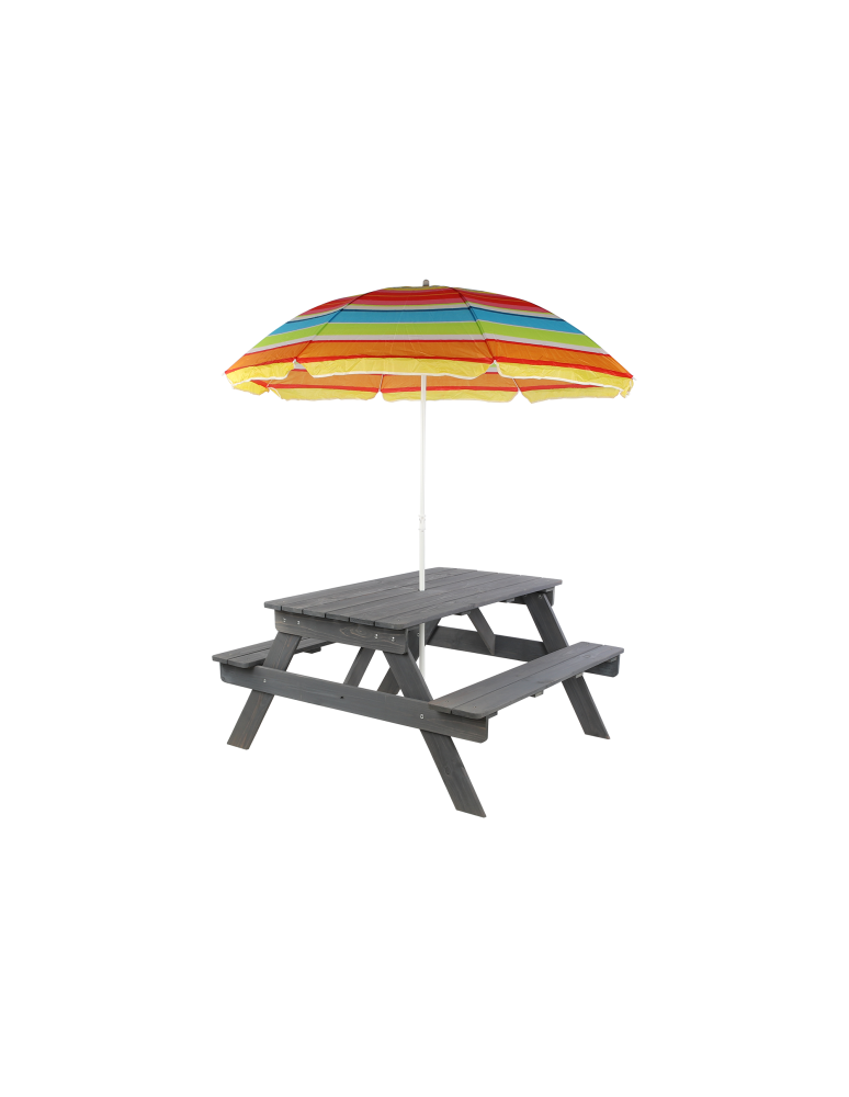 Art. Ogrodowe - Stół piknikowy z otworem na parasol SPD/110cm - Szary - product b2b.wamar.biz 5