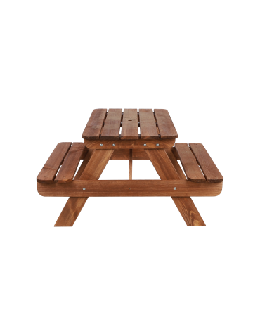 Art. Ogrodowe - Stół piknikowy z otworem na parasol SPD/110cm - Brązowy - product 5