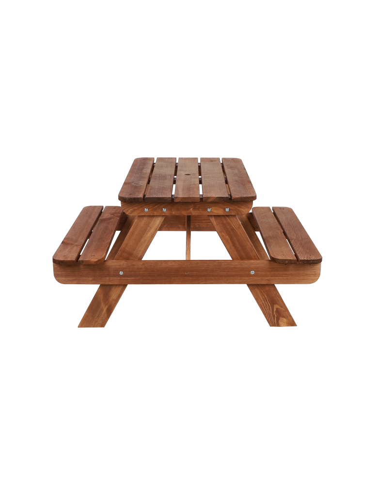 Art. Ogrodowe - Stół piknikowy z otworem na parasol SPD/110cm - Brązowy - product b2b.wamar.biz 5