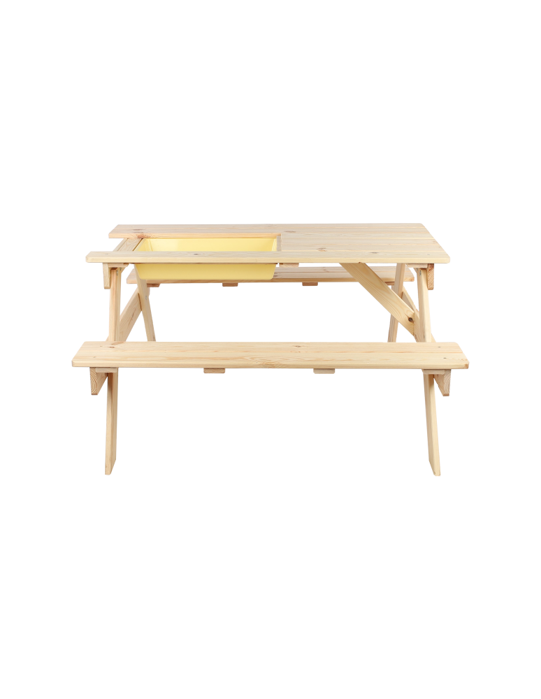 Art. Ogrodowe - Stół piknikowy z pojemnikiem i pokrywą SPD/110cm - Naturalny - product b2b.wamar.biz 3