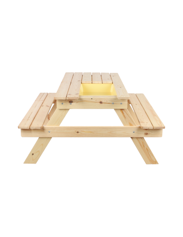 Art. Ogrodowe - Stół piknikowy z pojemnikiem i pokrywą SPD/110cm - Naturalny - product 4