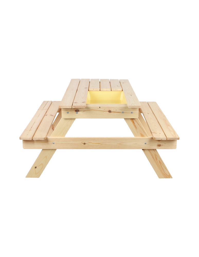 Art. Ogrodowe - Stół piknikowy z pojemnikiem i pokrywą SPD/110cm - Naturalny - product b2b.wamar.biz 4