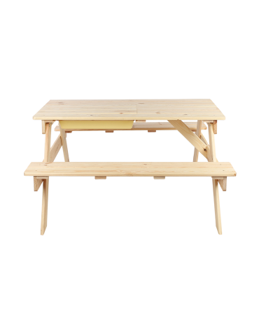 Art. Ogrodowe - Stół piknikowy z pojemnikiem i pokrywą SPD/110cm - Naturalny - product 5