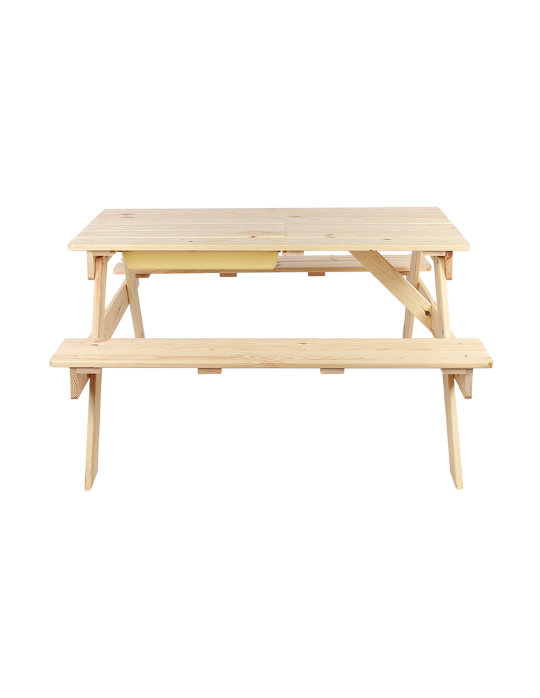 Art. Ogrodowe - Stół piknikowy z pojemnikiem i pokrywą SPD/110cm - Naturalny - product b2b.wamar.biz 5