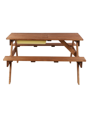 Art. Ogrodowe - Stół piknikowy z pojemnikiem i pokrywą SPD/110cm - Brązowy - product 4