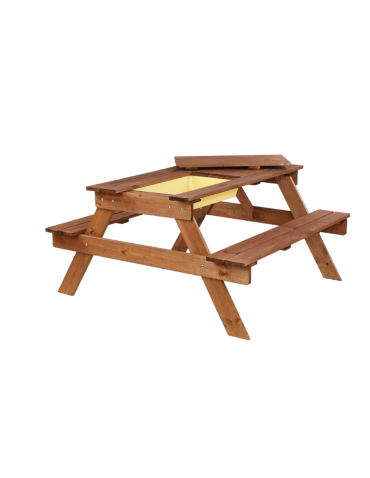 Art. Ogrodowe - Stół piknikowy z pojemnikiem i pokrywą SPD/110cm - Brązowy - product 6